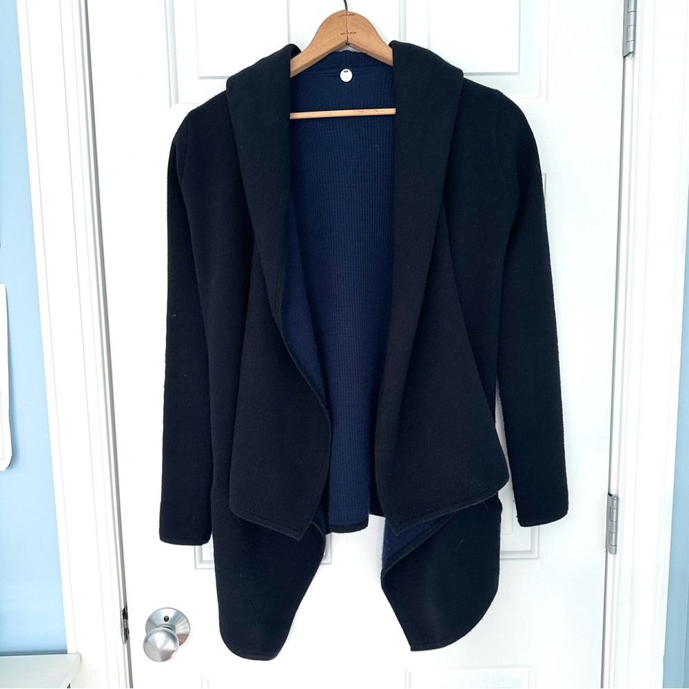 Margaret O'Leary Black St Moritz Cashmere Blend Sweater Cardigan Sz XS